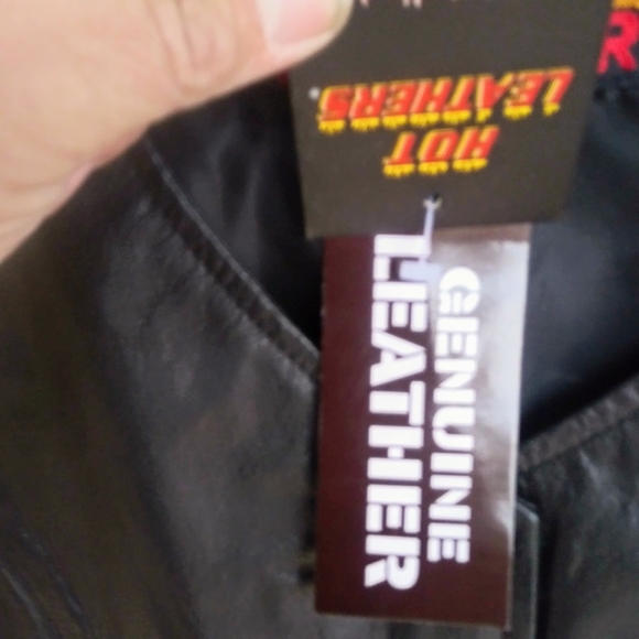 Hot Leathers Lamb Skin Laced Side Biker Vest - Picture 7 of 8